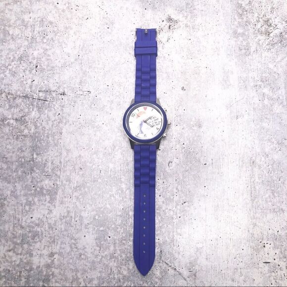 Geneva Platinum Stainless Steel Blue Wrist Watch - Picture 3 of 6